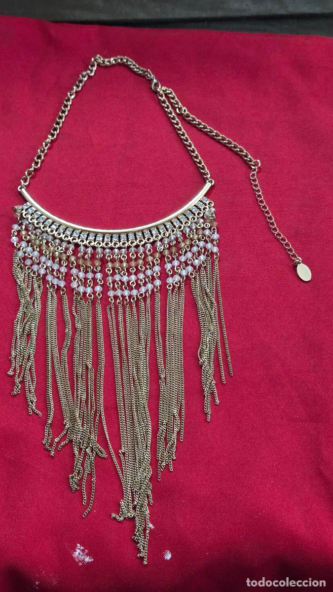 Joyeria: collar bisuteria metal dorado