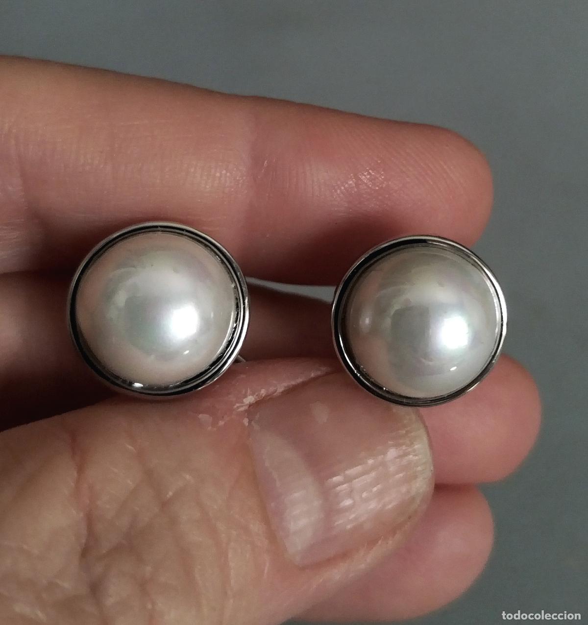 Joyeria: Pendientes plateados con perlas - Foto 2