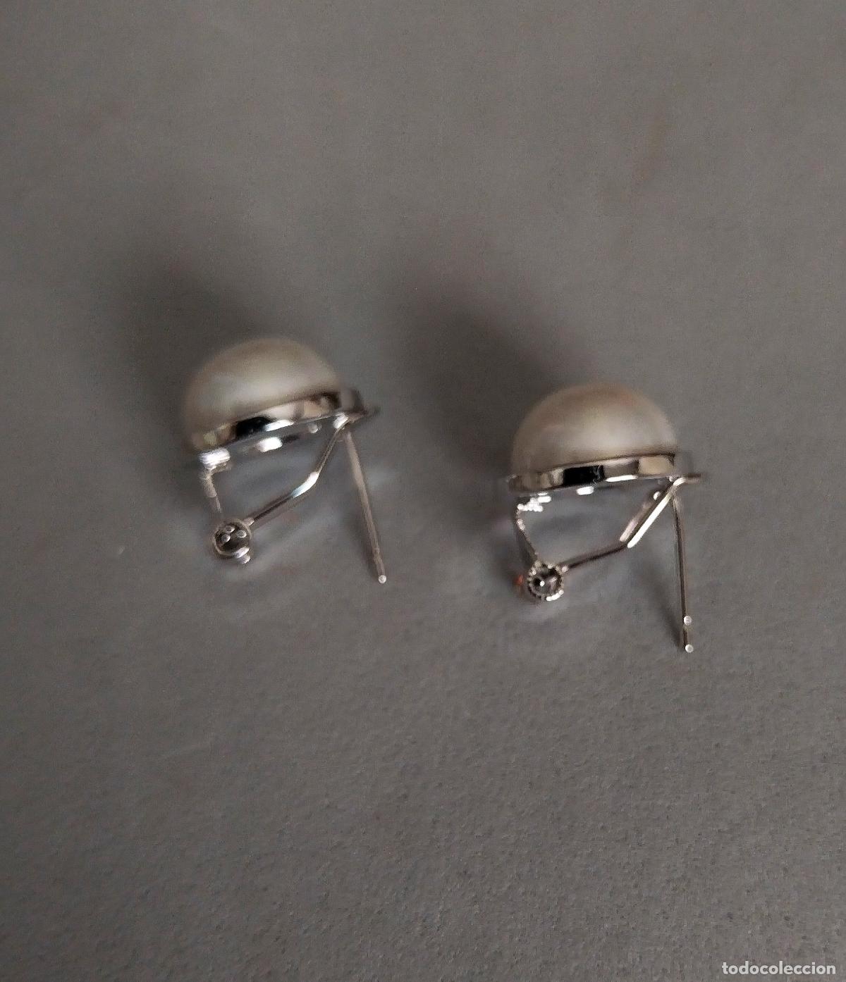 Joyeria: Pendientes plateados con perlas - Foto 4