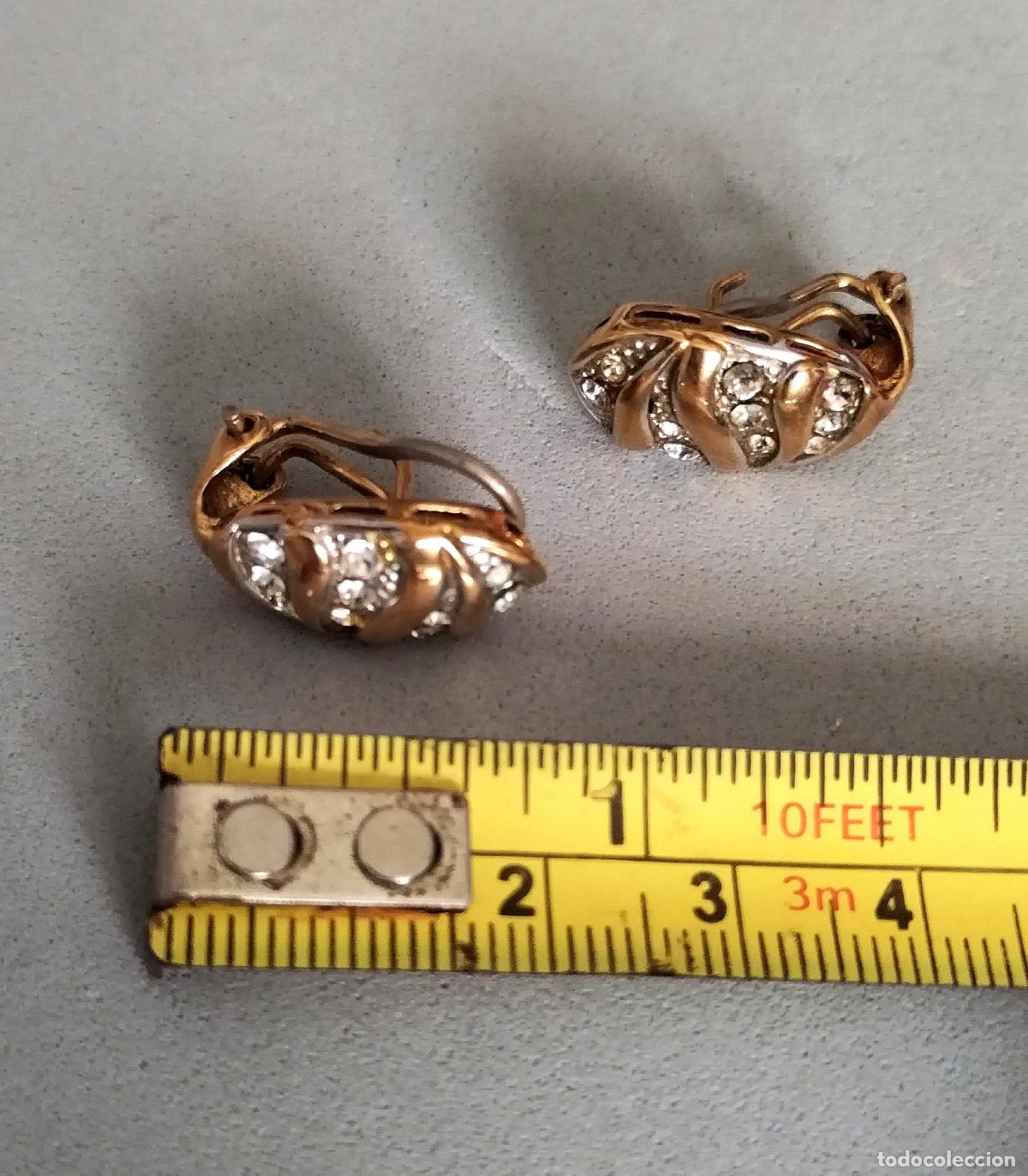 Joyeria: Pendientes dorados, cierre de omega. - Foto 2