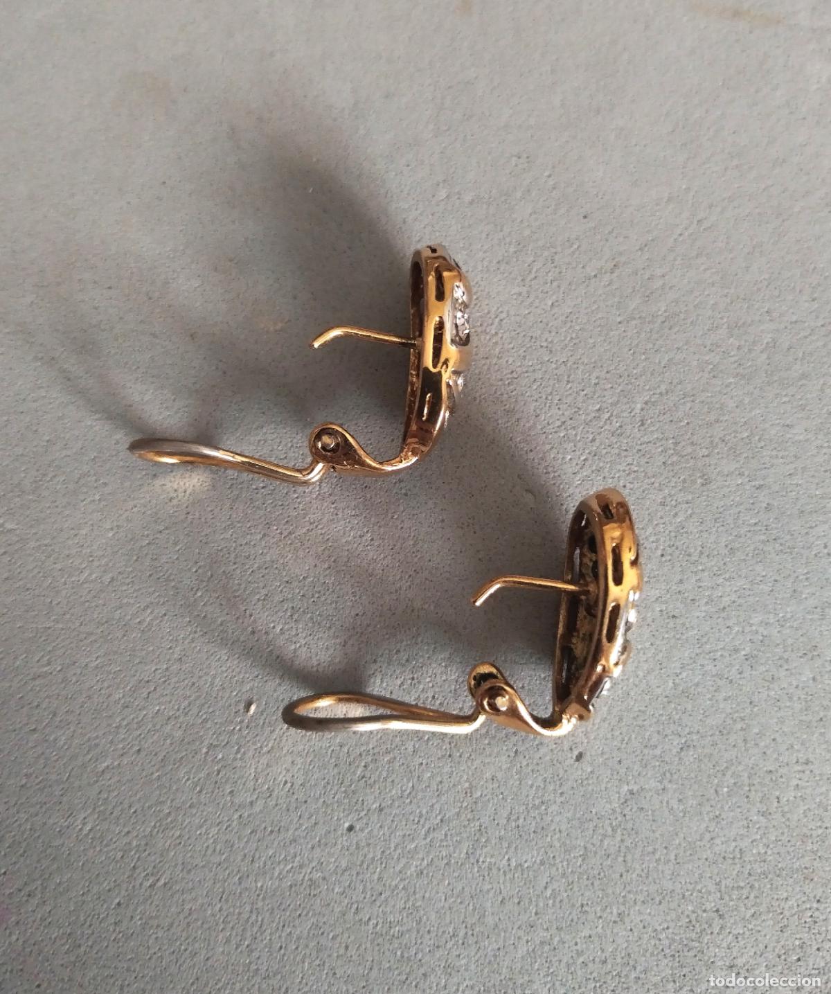 Joyeria: Pendientes dorados, cierre de omega. - Foto 4
