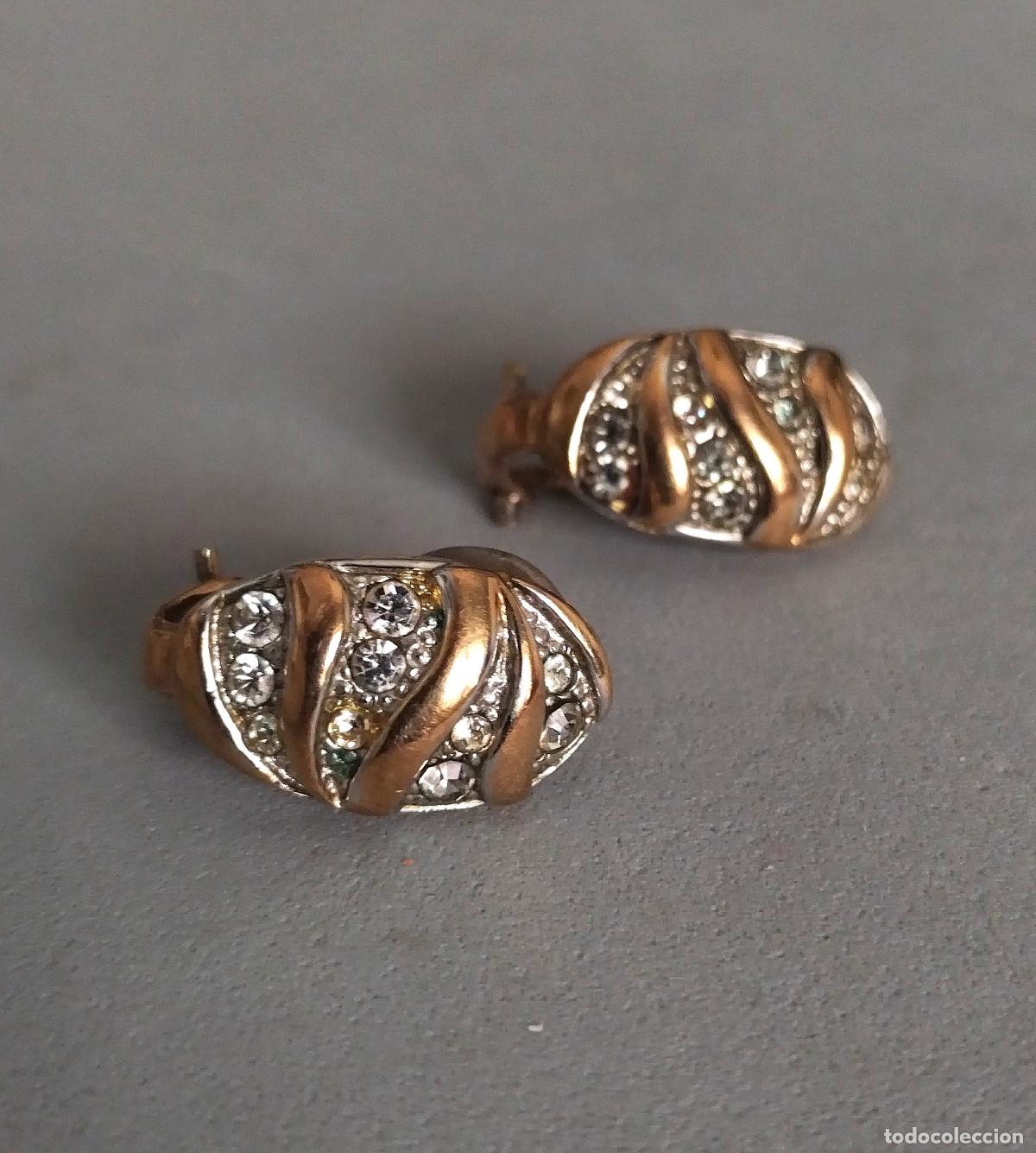 Joyeria: Pendientes dorados, cierre de omega. - Foto 5