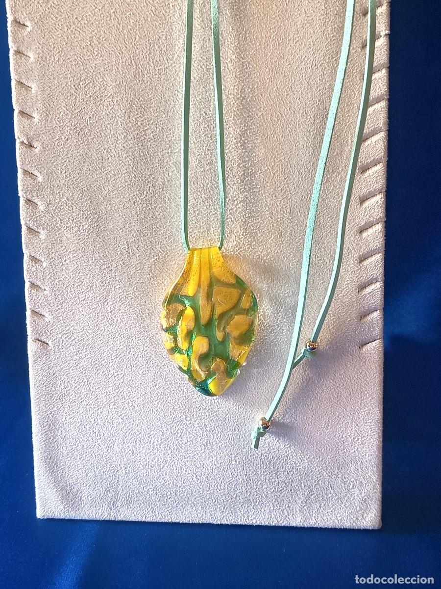 Joyeria: COLGANTE DE CRISTAL DE MURANO EN AMARILLO Y VERDE