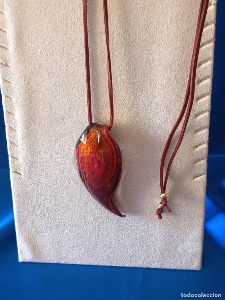 Joyeria: COLGANTE DE CRISTAL DE MURANO EN NEGRO Y ROJO