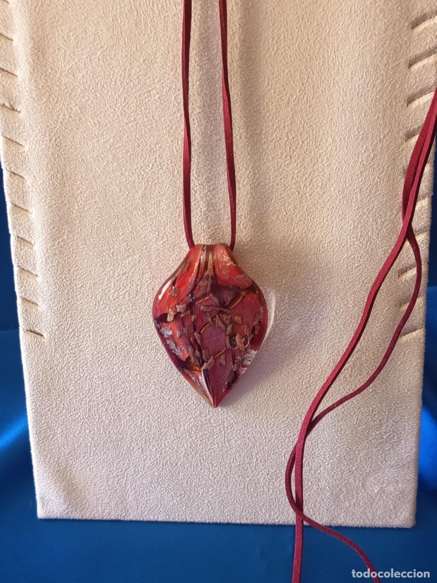 Joyeria: COLGANTE DE CRISTAL DE MURANO EN TONOS ROSA Y BRONCE