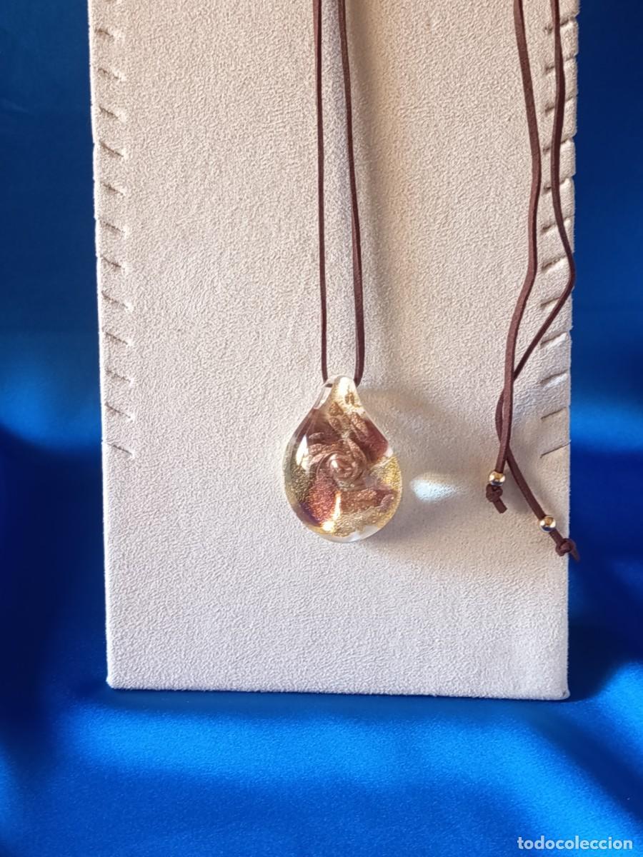 Joyeria: COLGANTE DE CRISTAL DE MURANO EN TONOS TIERRA