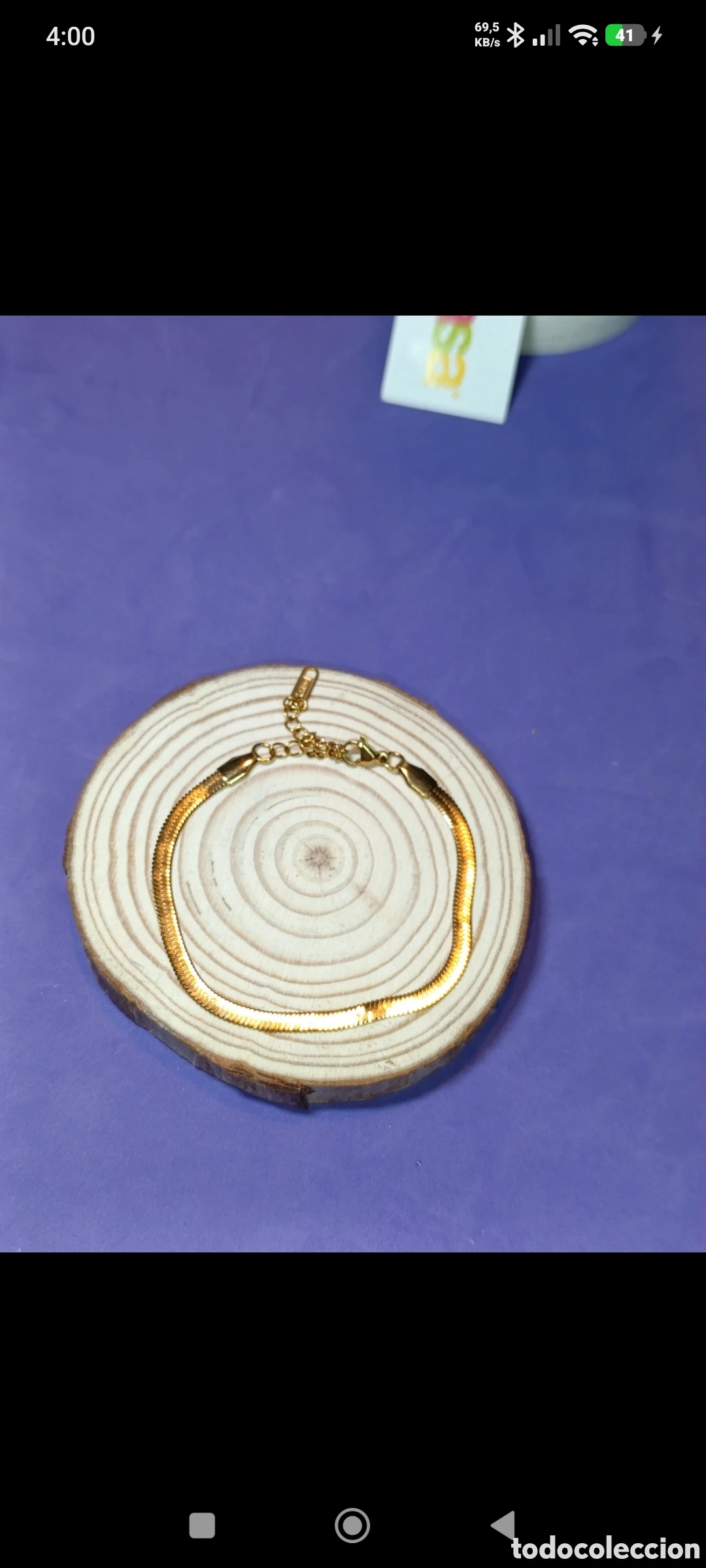 Joyeria: Pulsera acero dorado dise&ntilde;o eslabones serpiente