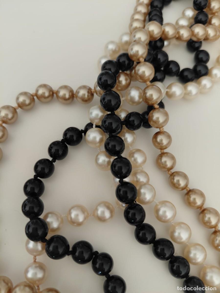 Joyeria: Lote de collares de perlas de fantas&iacute;a vintage &ndash; blanco, champ&aacute;n y negro