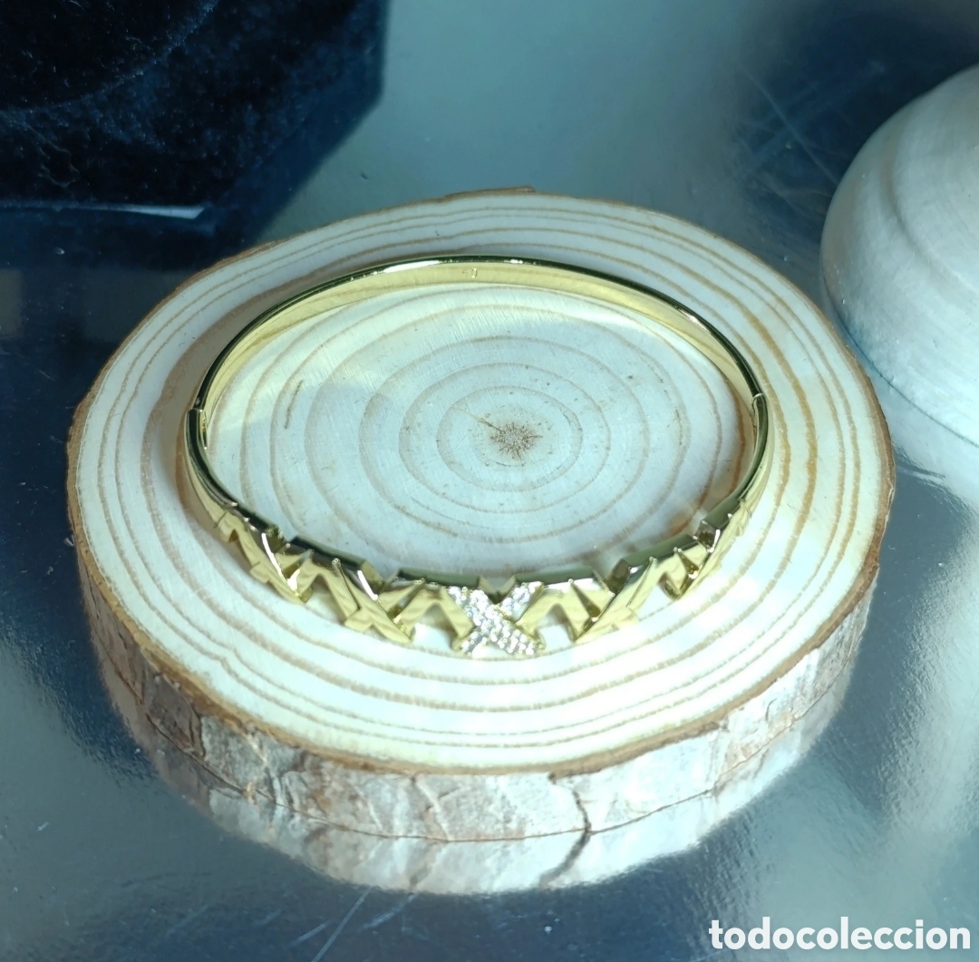 Joyeria: Pulsera oro laminado y circonitas