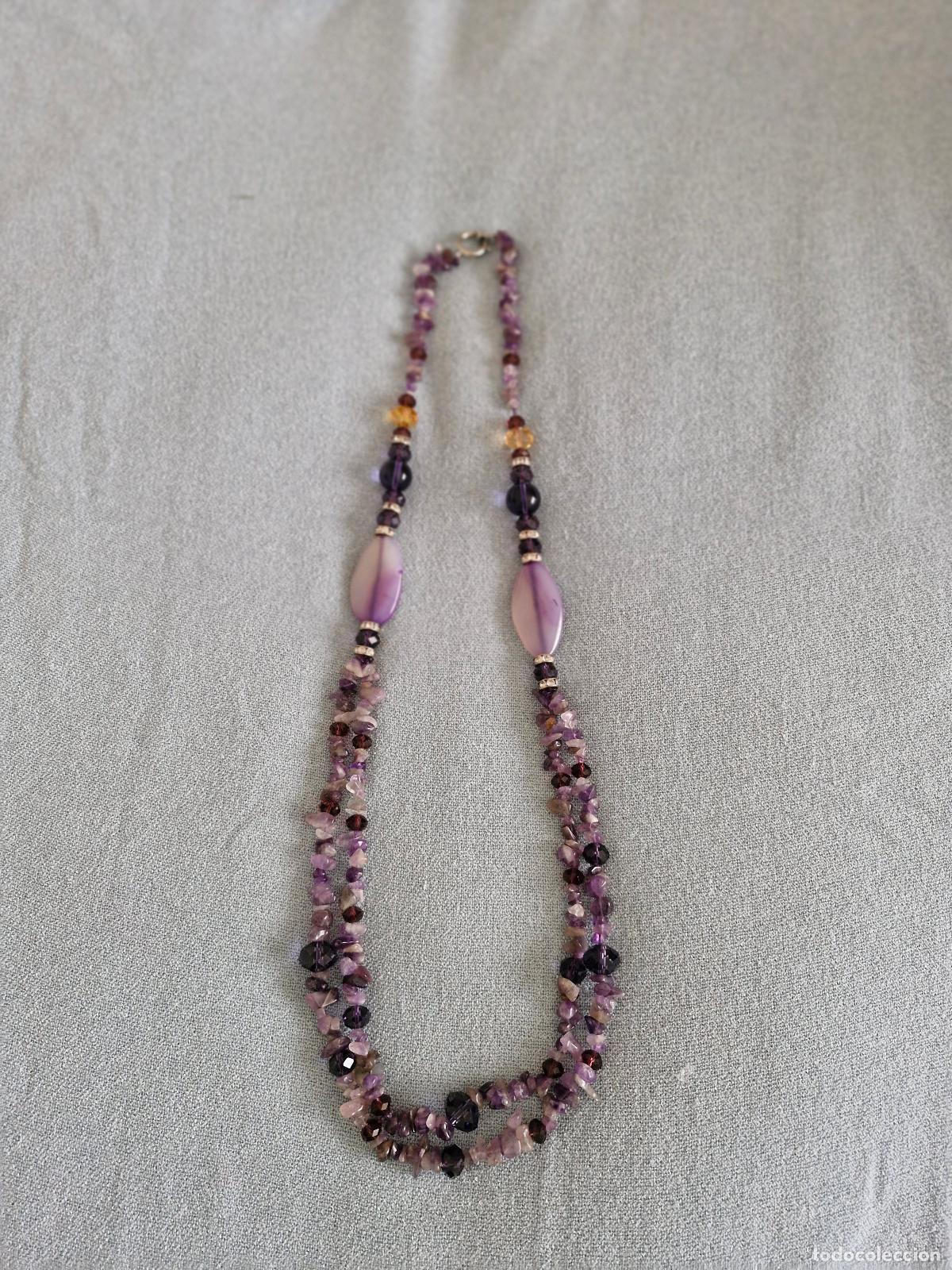 Joyeria: Collar vintage piedras color violeta
