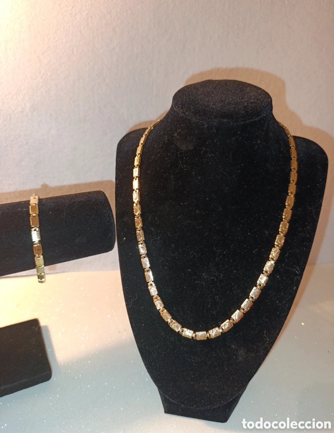 Joyeria: Conjunto collar y pulsera oro laminado 2pcs