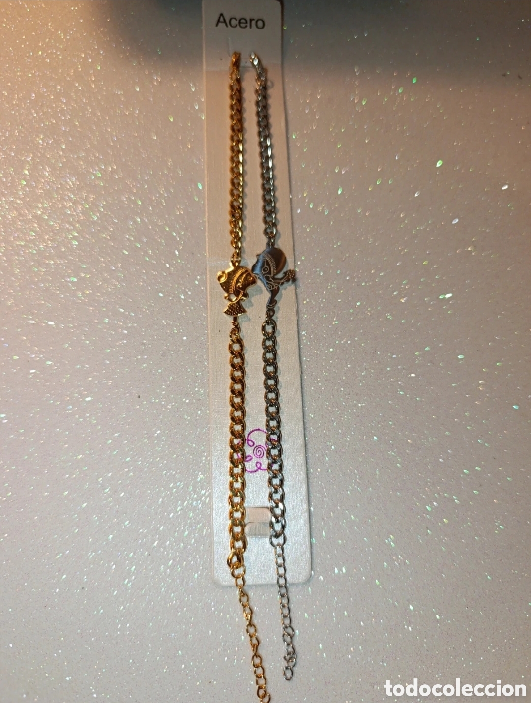 Joyeria: Pulseras Enamorados Acero dorado y plateado