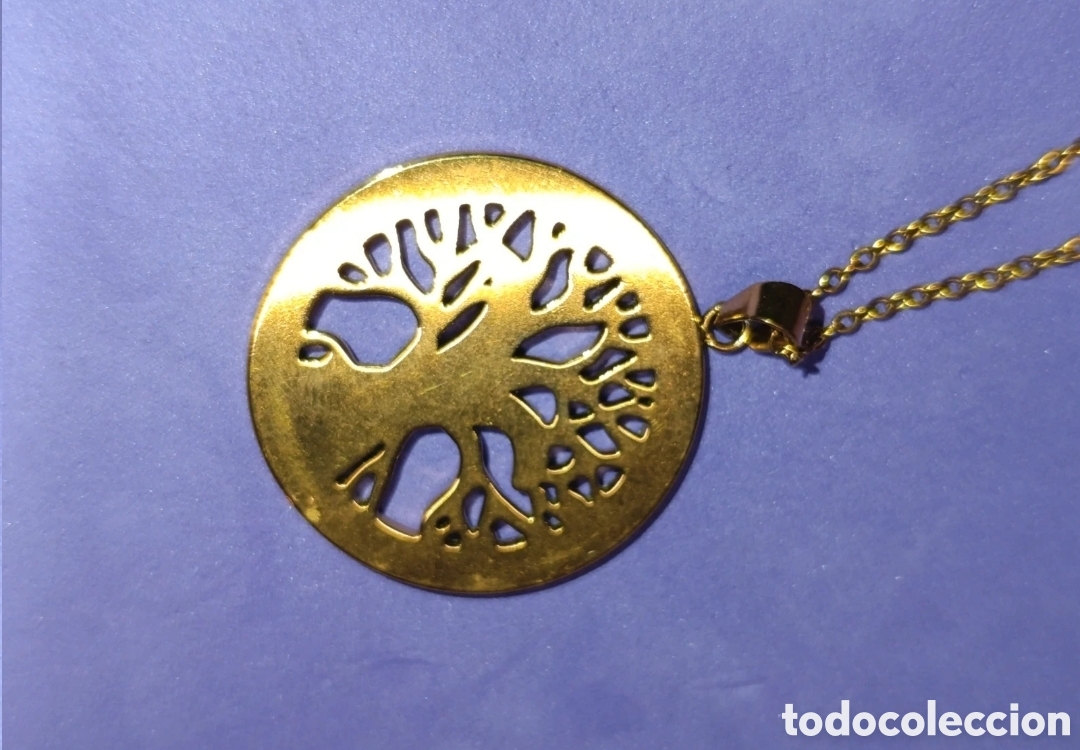 Joyeria: Collar acero dorado Arbol de la Vida. 46cms - Foto 5