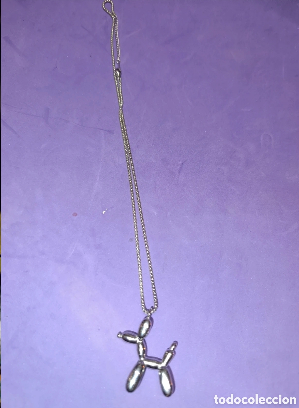 Joyeria: Collar acero plateado perro globo 56 cms - Foto 4