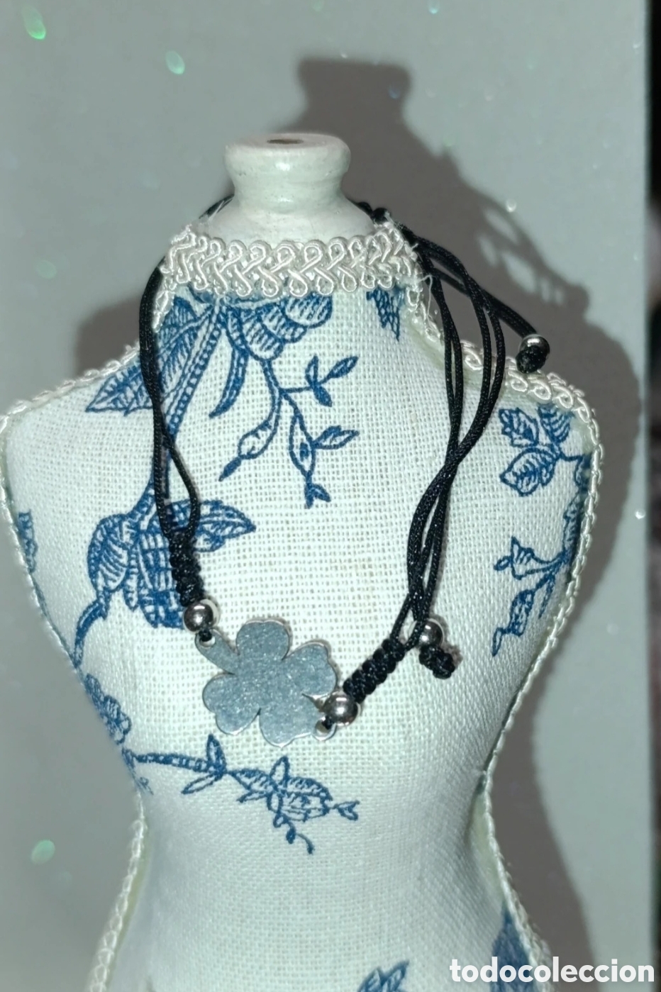 Joyeria: Pulsera de cuerda Trebol de la Suerte 13 cms - Foto 3