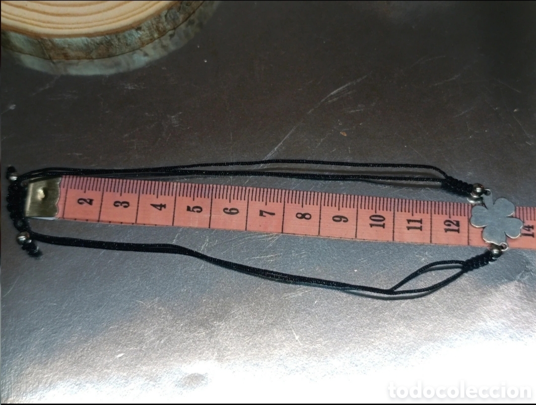 Joyeria: Pulsera de cuerda Trebol de la Suerte 13 cms - Foto 4
