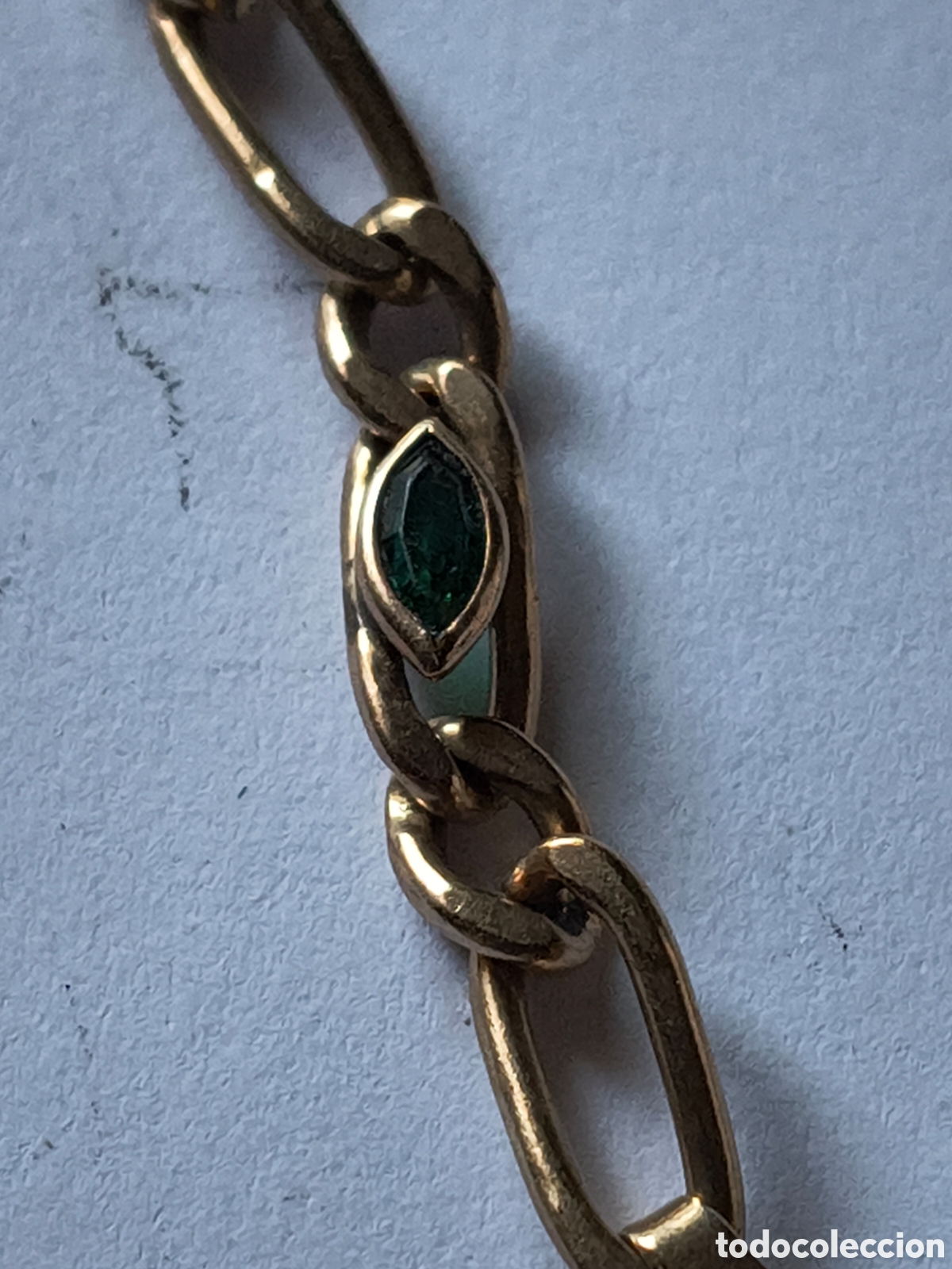 Joyeria: PULSERA DORADA DE ESLABONES Y 3 PIEDRAS - Foto 2