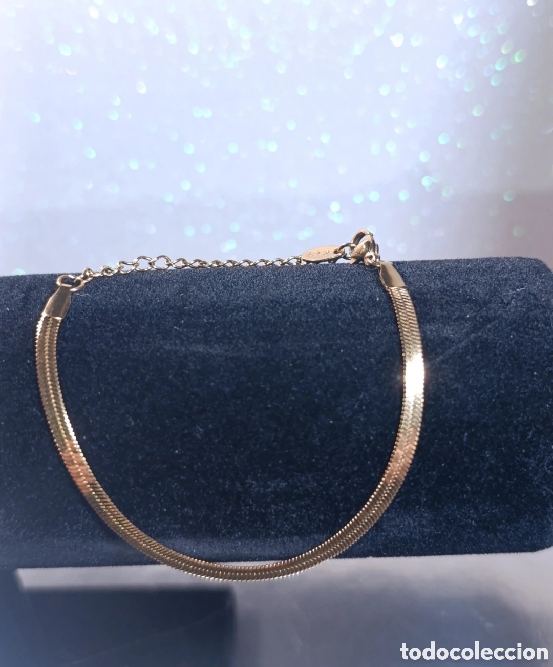 Joyeria: Pulsera acero dorado dise&ntilde;o espigas 20 cms - Foto 2