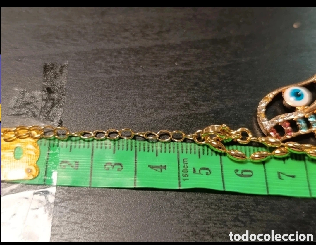 Joyeria: Collar oro laminado y circonitas multicolor 49 cms - Foto 7