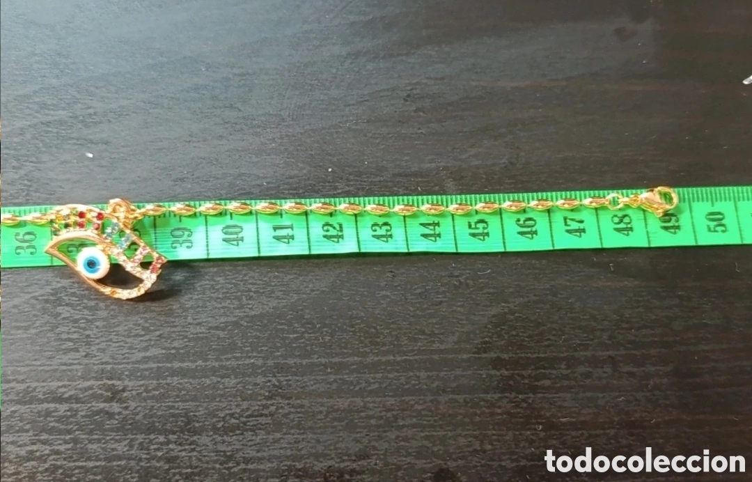 Joyeria: Collar oro laminado y circonitas multicolor 49 cms - Foto 8