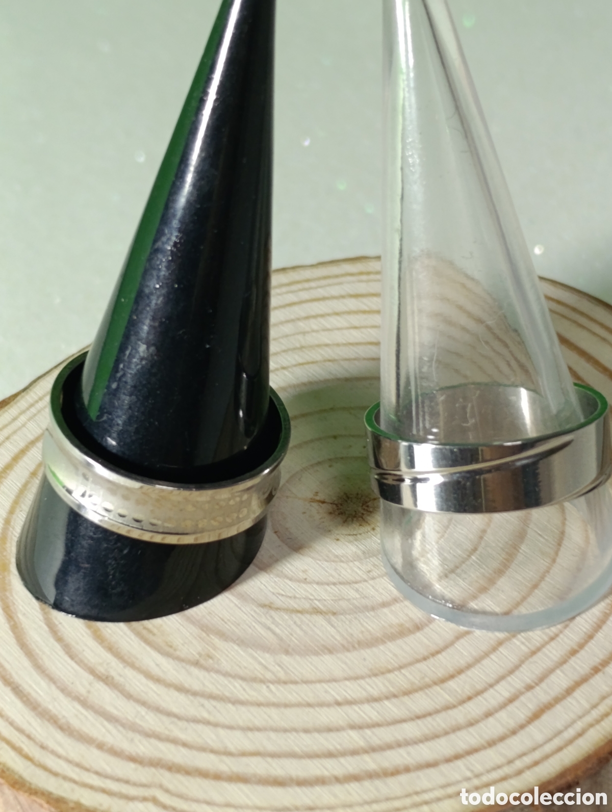 Joyeria: Anillos acero plateado talla12 (2 uds)