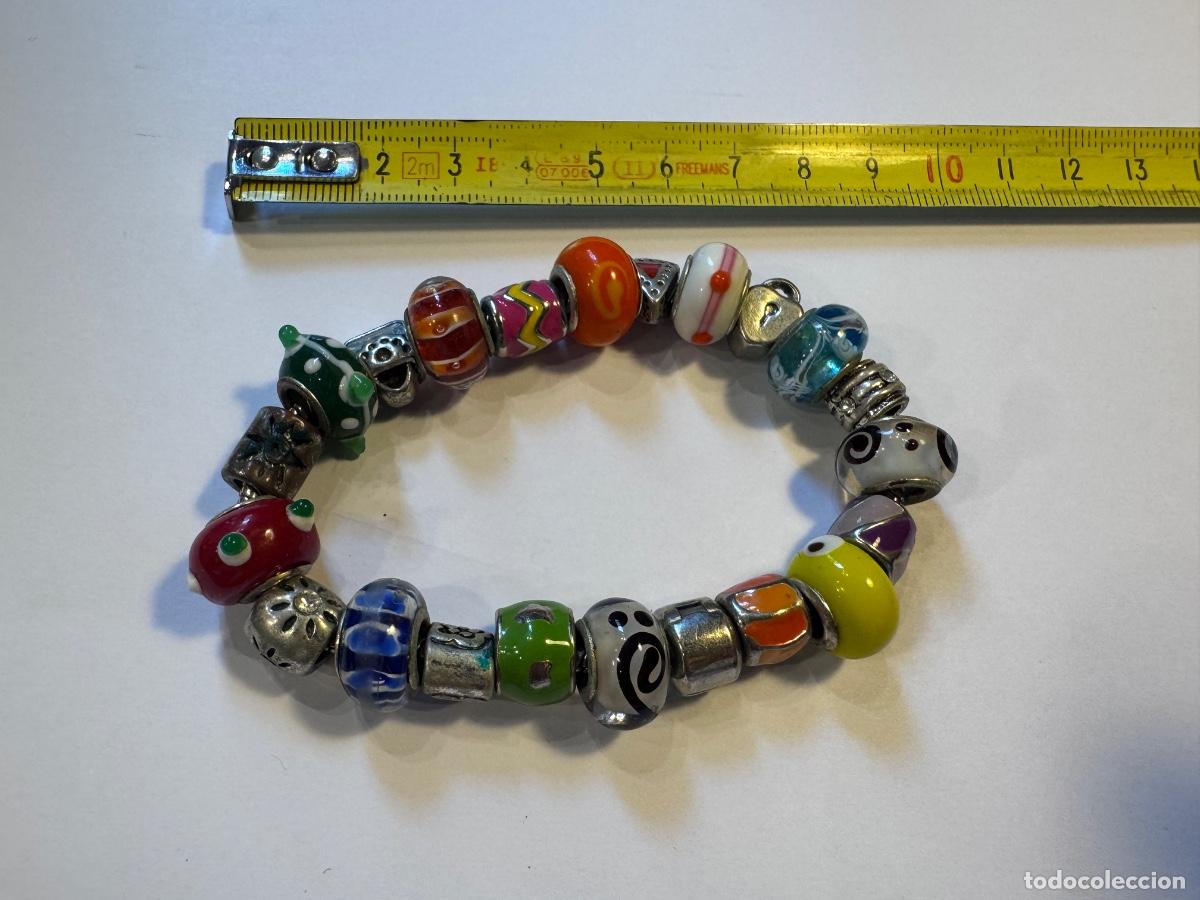 Joyeria: PULSERA EL&Aacute;STICA METAL Y ABALORIOS TIPO PANDORA / COMPRA MIN&Iacute;MA 5 &euro;