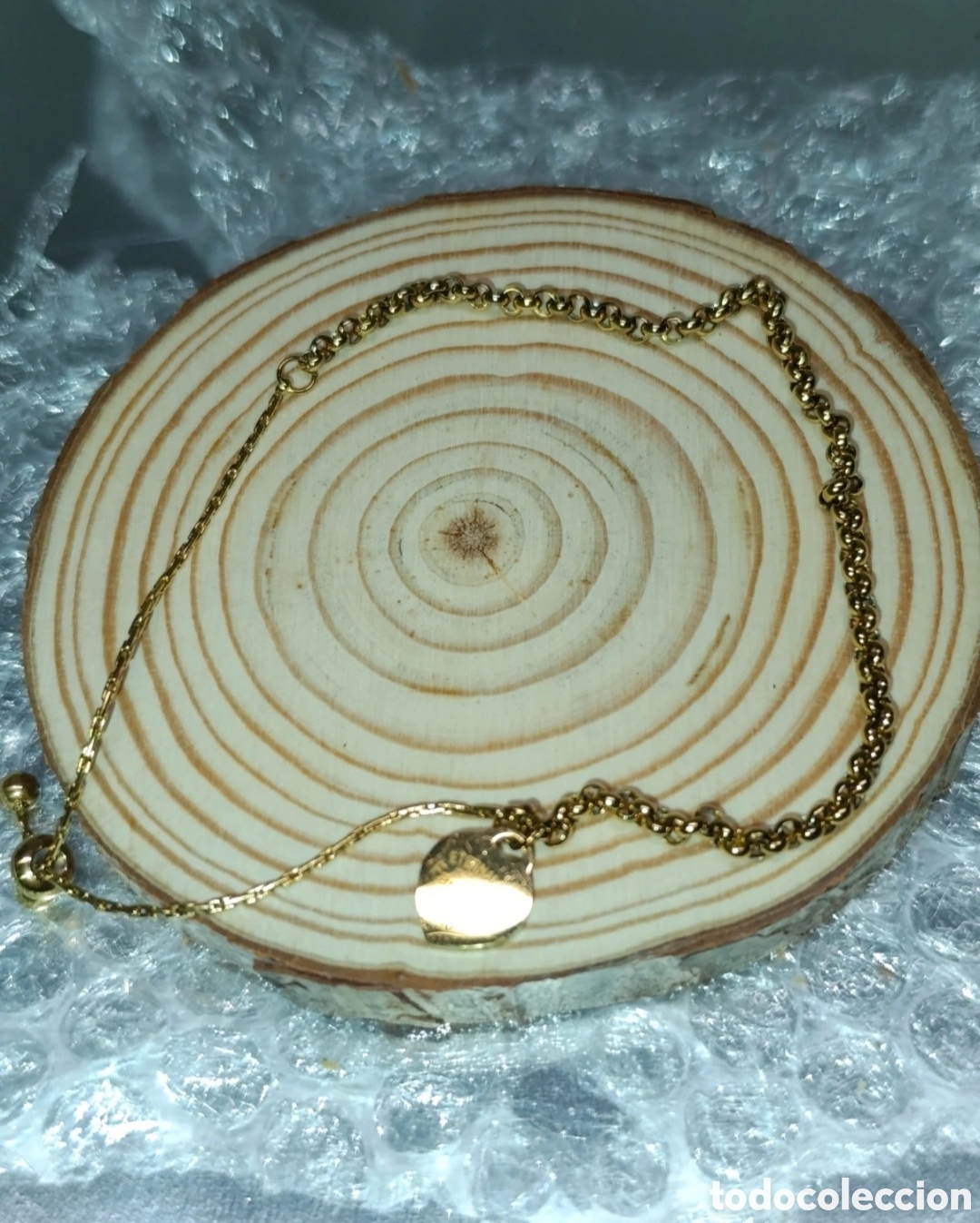 Joyeria: Pulsera acero dorado corazon 15 cms - Foto 3