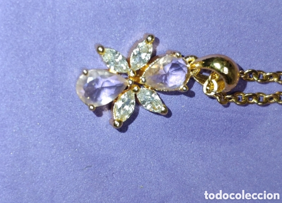 Joyeria: Collar acero dorado y mariposa circonitas 46 cms - Foto 3