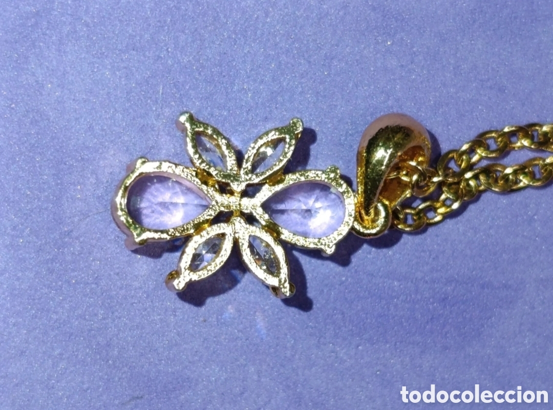Joyeria: Collar acero dorado y mariposa circonitas 46 cms - Foto 4