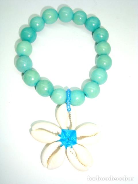 Joyeria: Pulsera bohemia mexicana con flor de caracolas, el&aacute;stica, antial&eacute;rgica, a&ntilde;o 2000, Nueva