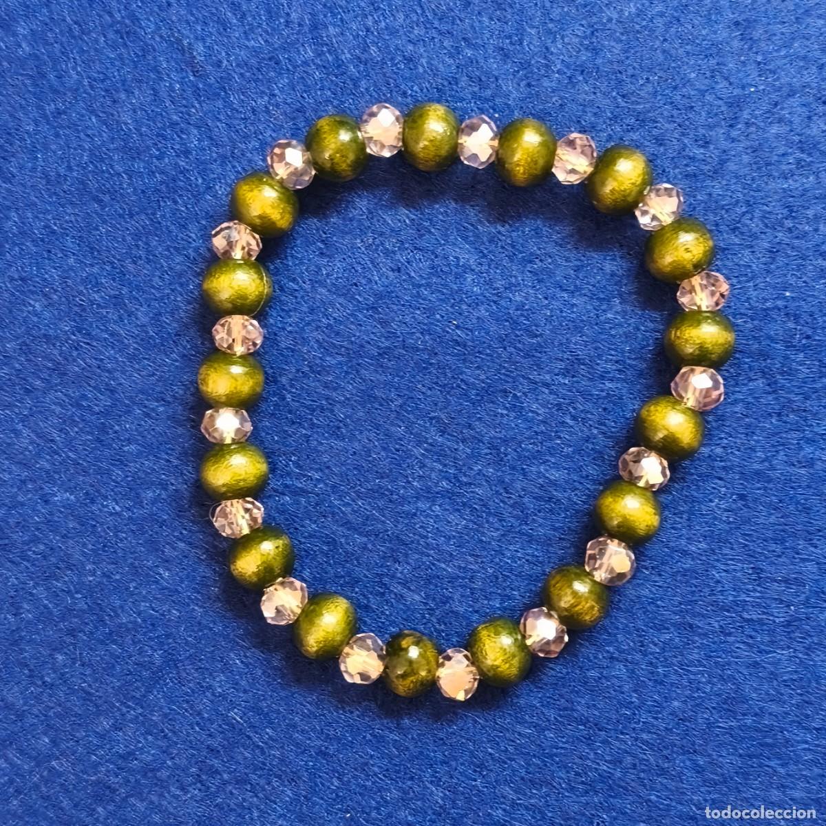 Schmuck: PULSERA ELASTICA MADERA Y SWAROSKI.BOLA 8,50 MM