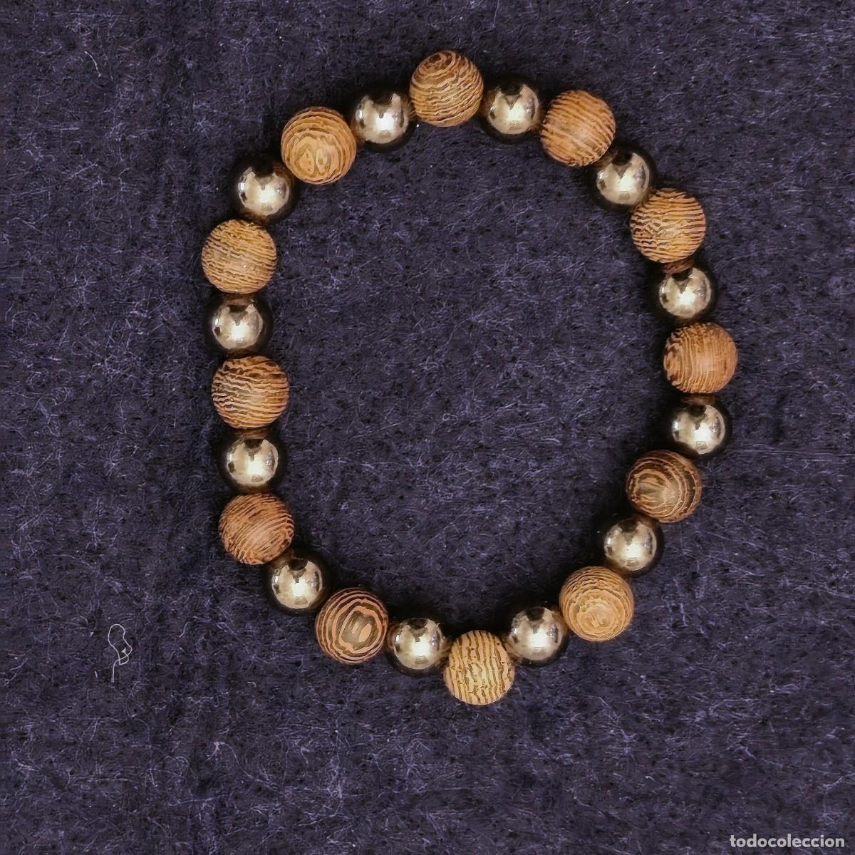 Jewelry: PULSERA ELASTICA MADERA MEDIO.BOLA 8,50 MM