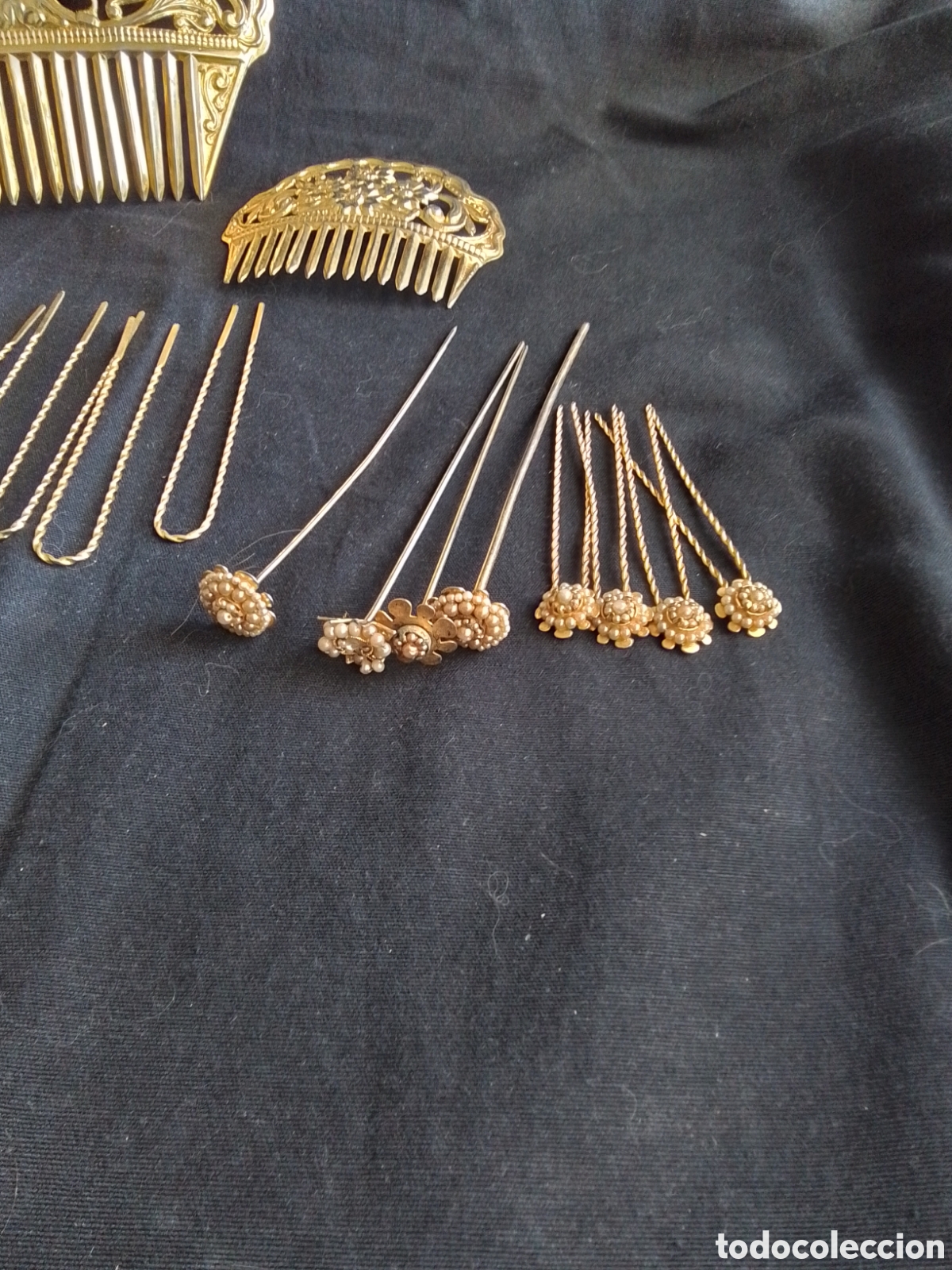 Joyeria: Tocado regional de metal dorado - Foto 3