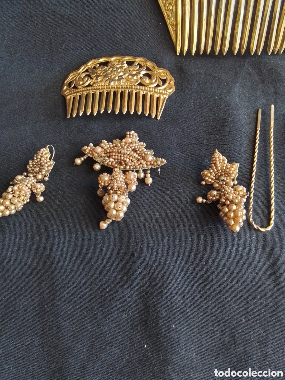 Joyeria: Tocado regional de metal dorado - Foto 4