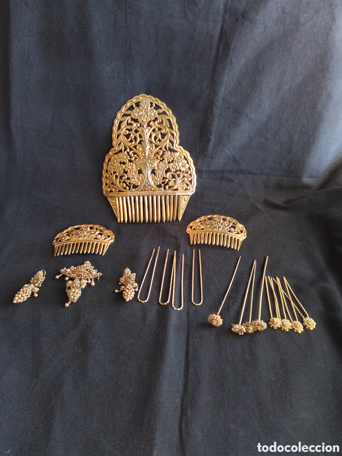 Joyeria: Tocado regional de metal dorado - Foto 1
