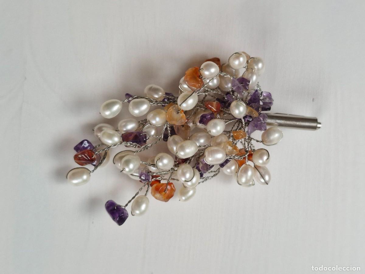 Joyeria: BROCHE VINTAGE CON PERLITAS - Foto 2