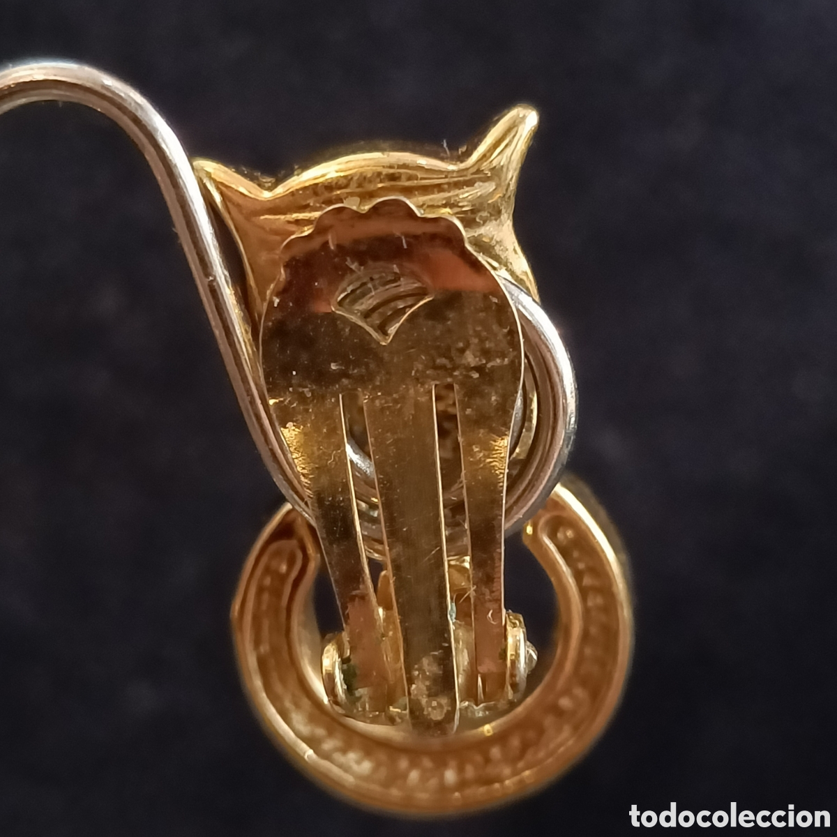 Joyeria: Pendientes con cabeza de pantera. Vintage. - Foto 4