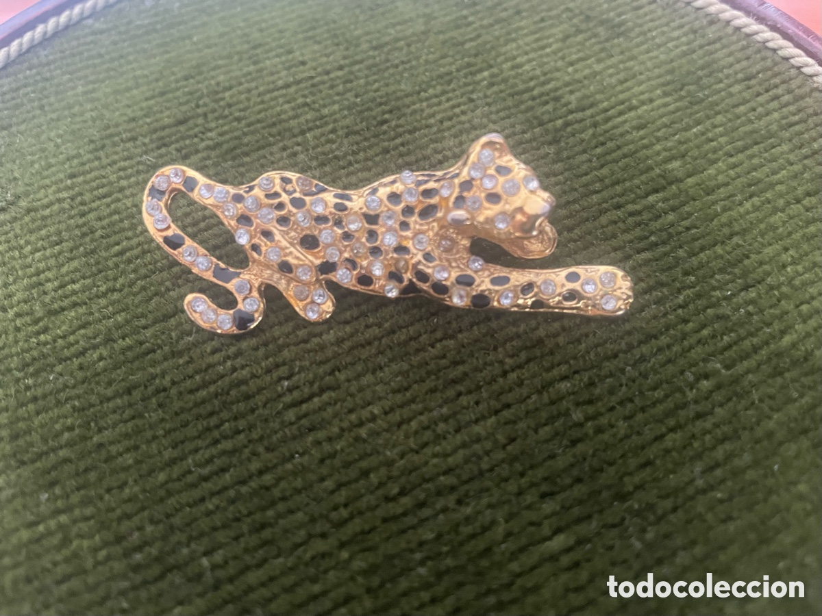 Joyeria: broche de leopardo incrustado de cristales