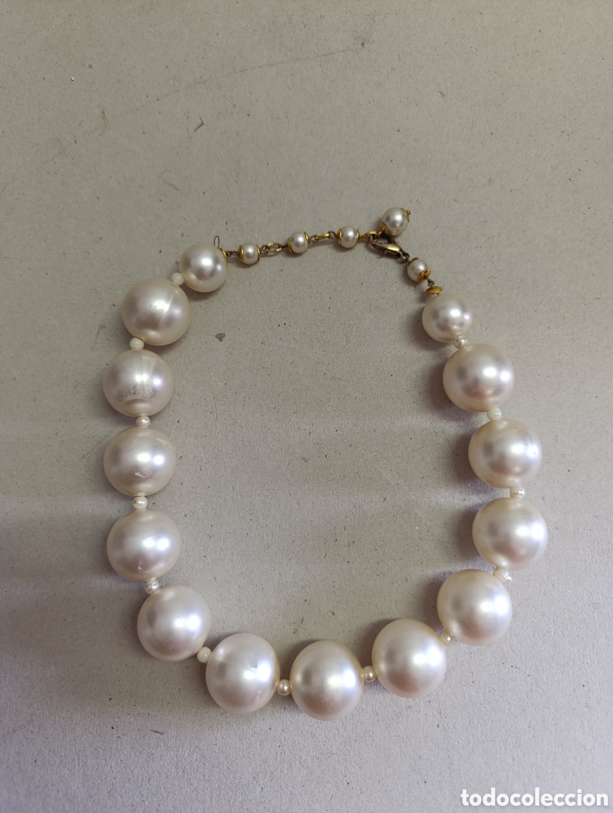 Joyeria: COLLAR DE BISUTERIA SIMIL PERLAS. GARGANTILLA.