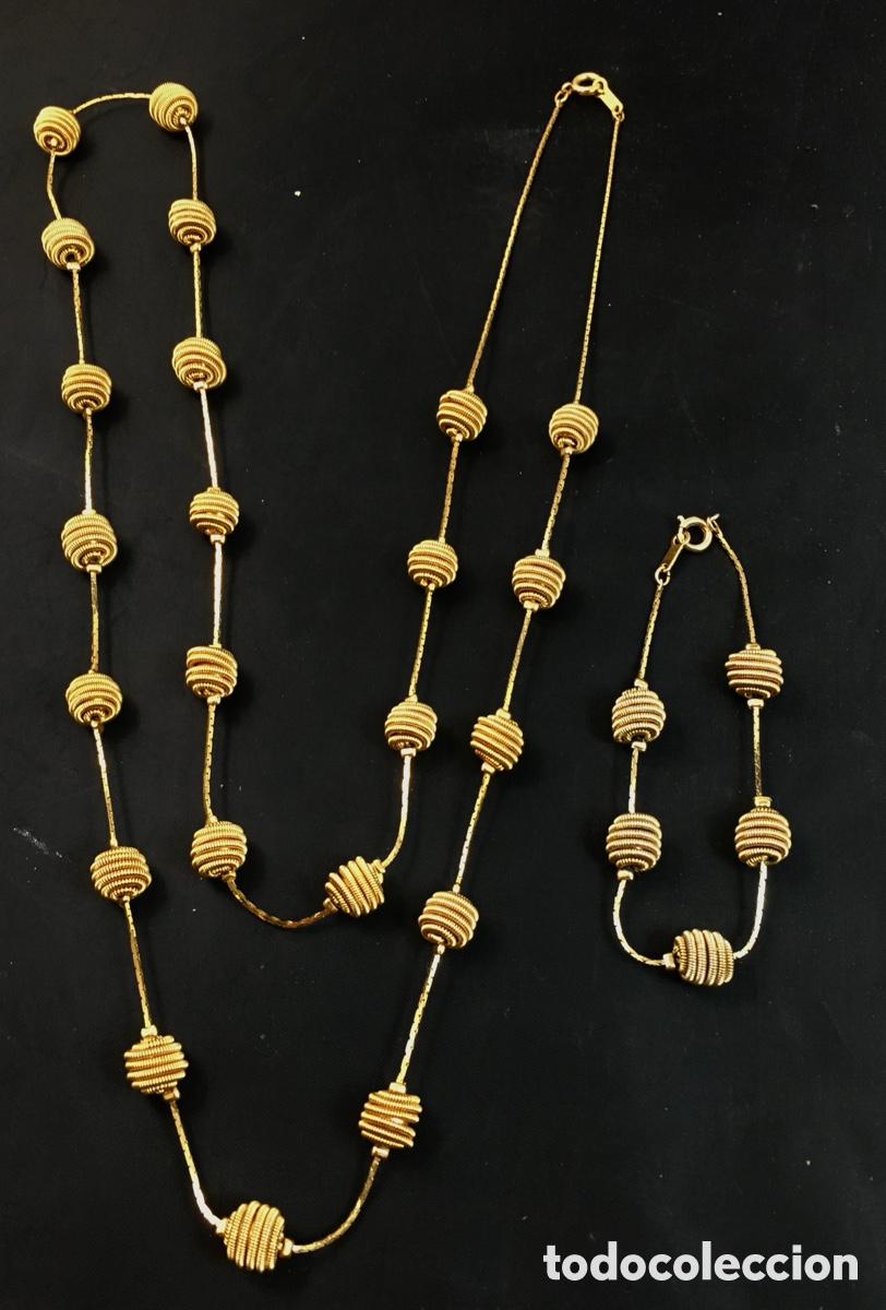 Joyeria: collar vintage de tono dorado estilo &rdquo;estaci&oacute;n&rdquo; .1980s. Trifari monet ?