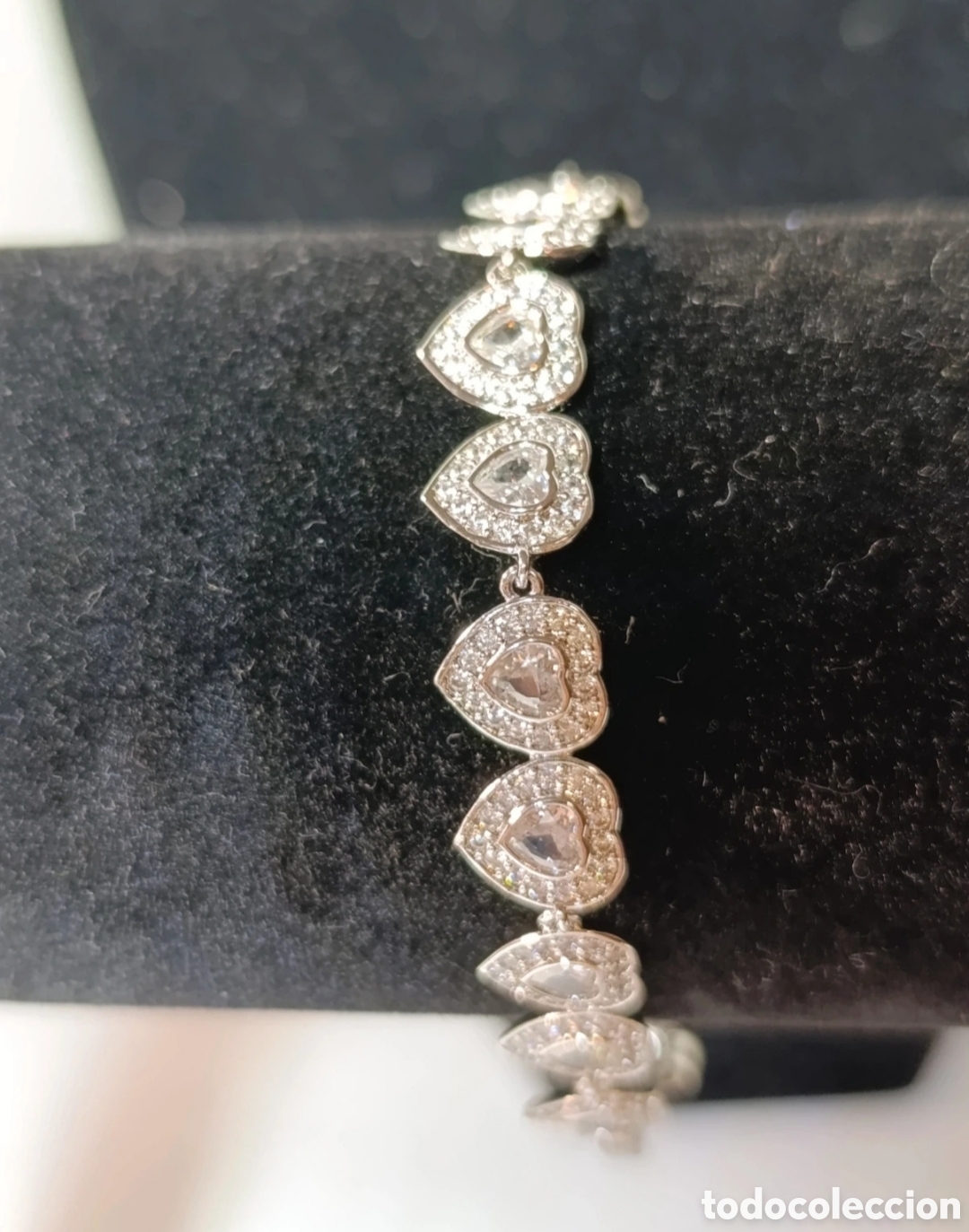 Joyeria: Conjunto pulsera y anillo acero plateado y circonitas - Foto 6