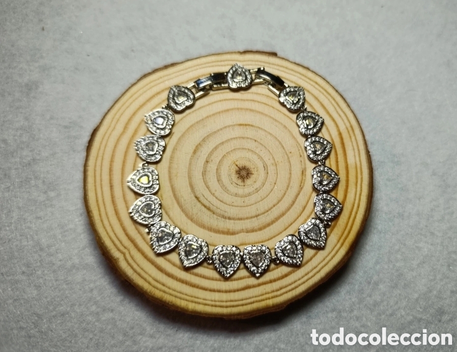 Joyeria: Conjunto pulsera y anillo acero plateado y circonitas - Foto 7