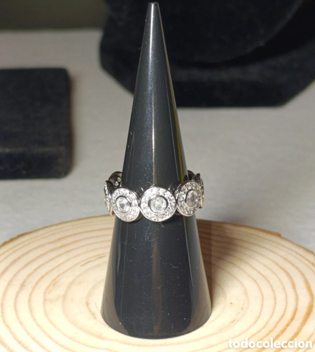 Joyeria: Conjunto pulsera y anillo acero plateado y circonitas - Foto 8