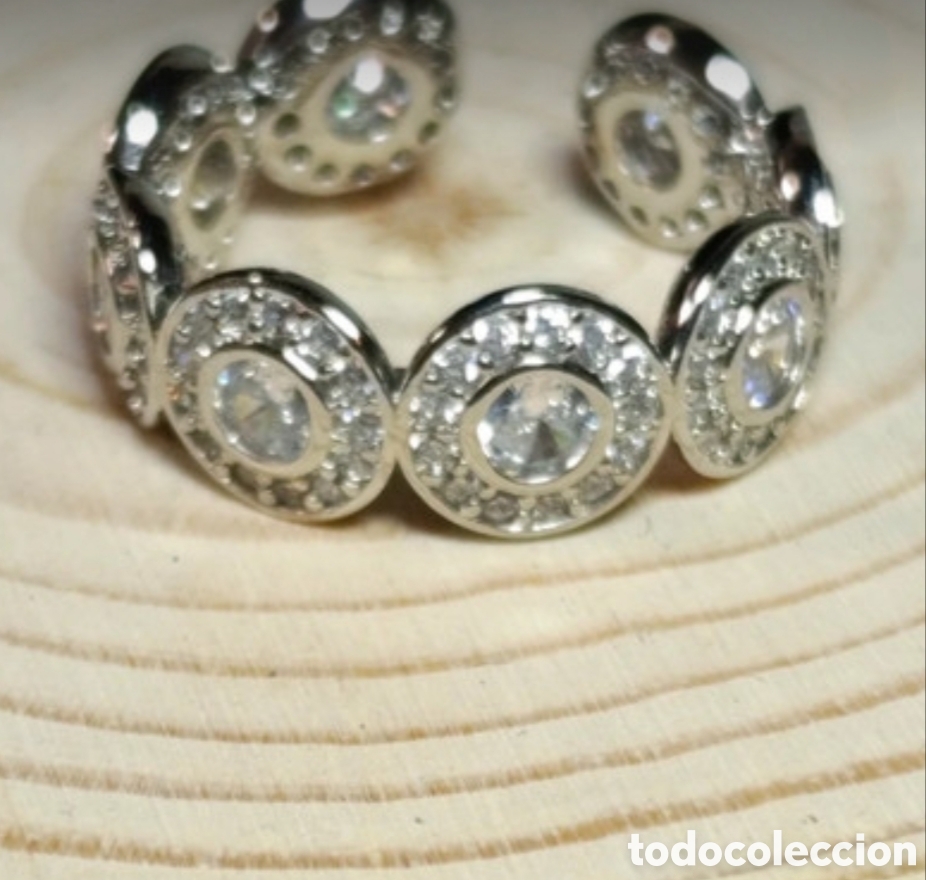 Joyeria: Conjunto pulsera y anillo acero plateado y circonitas - Foto 10