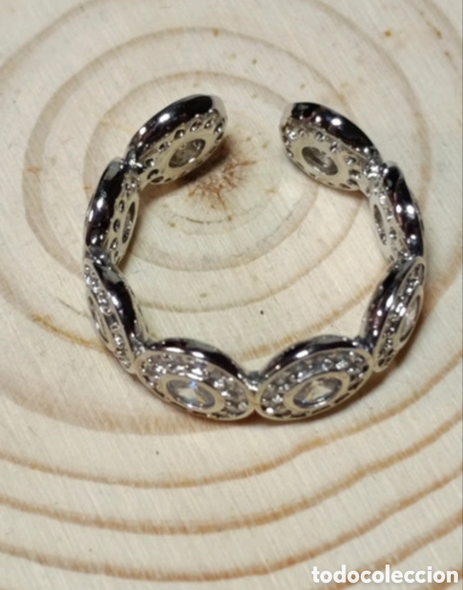 Joyeria: Conjunto pulsera y anillo acero plateado y circonitas - Foto 11