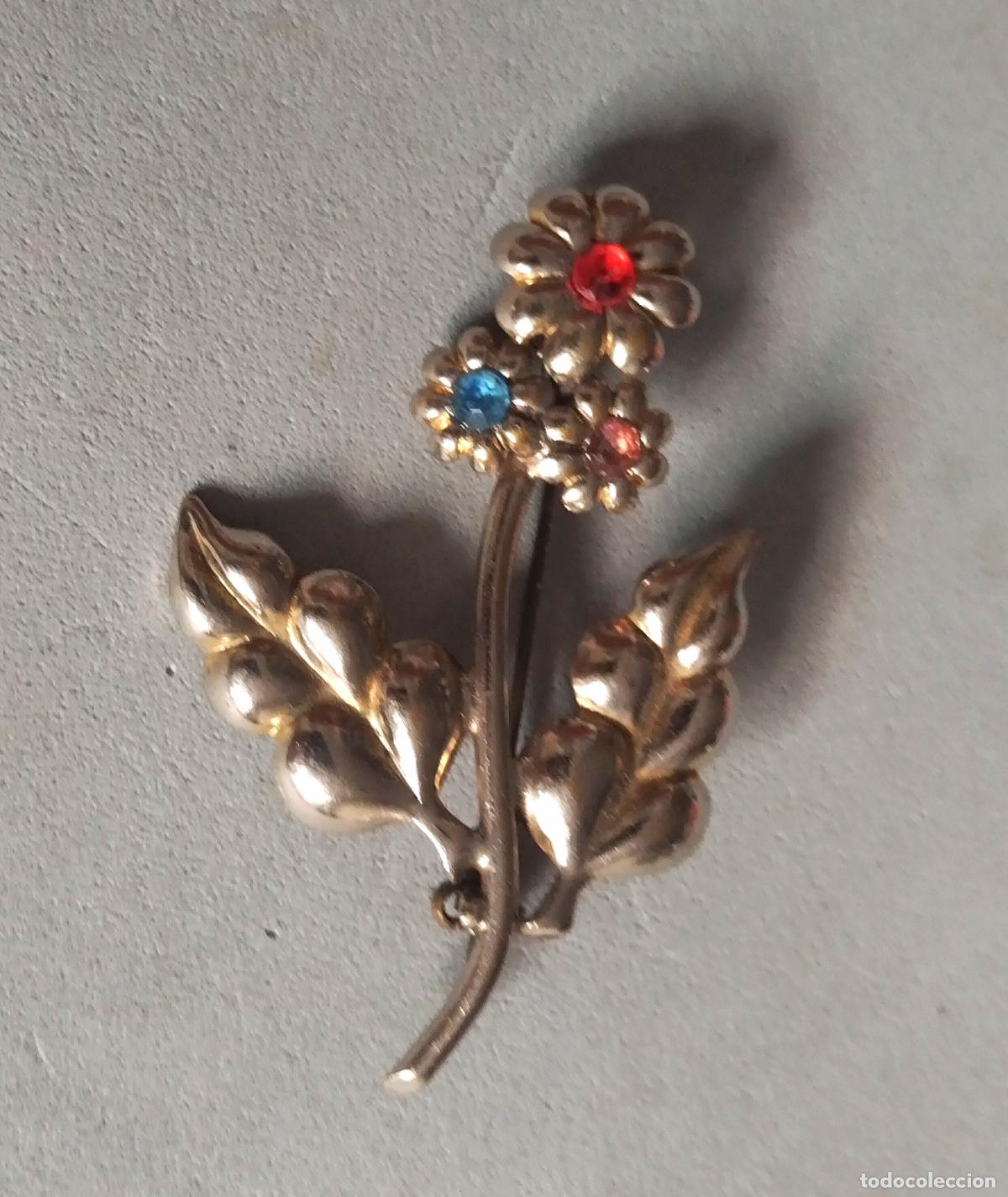 Joyeria: Antiguo broche flor. - Foto 2