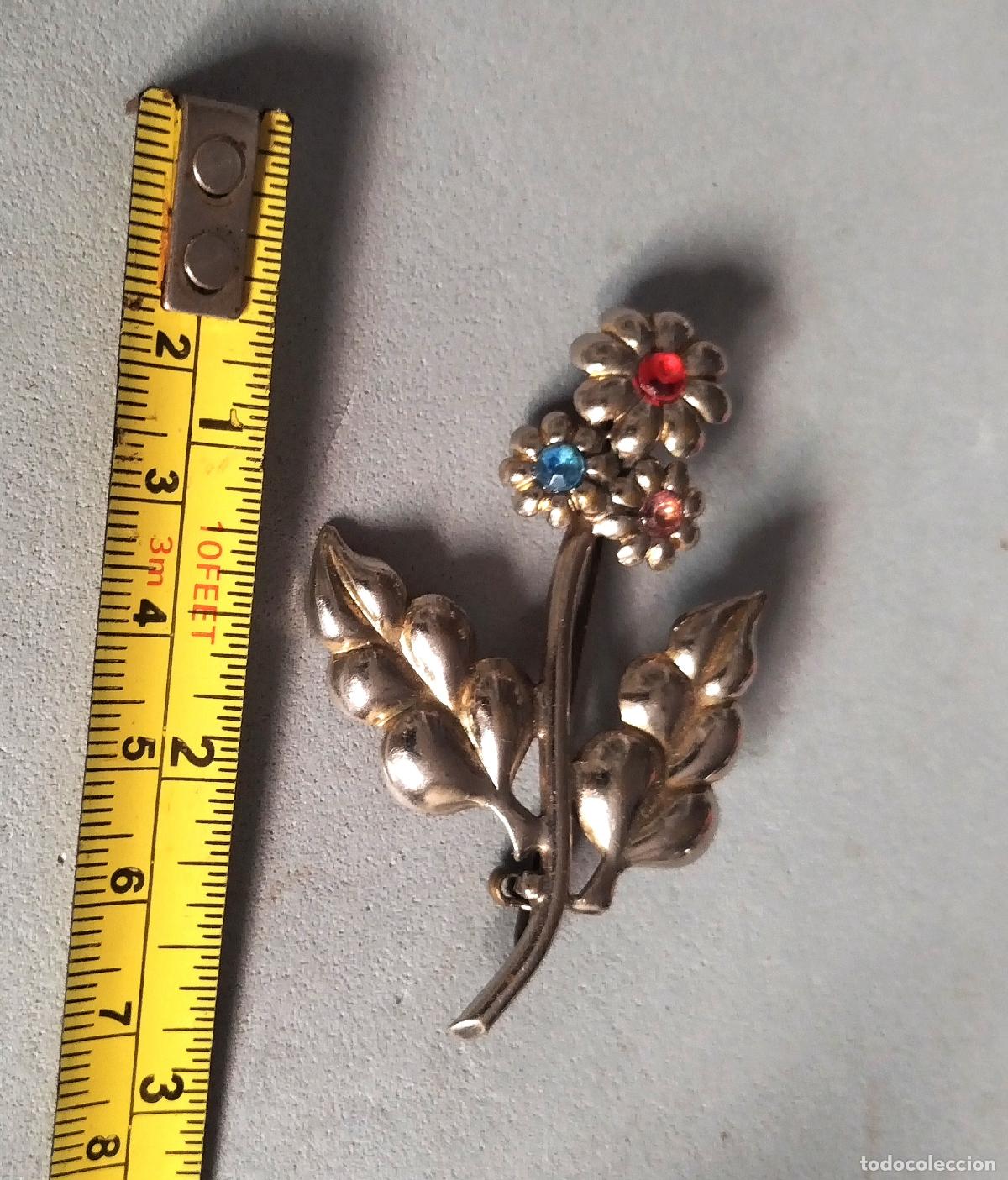 Joyeria: Antiguo broche flor. - Foto 4