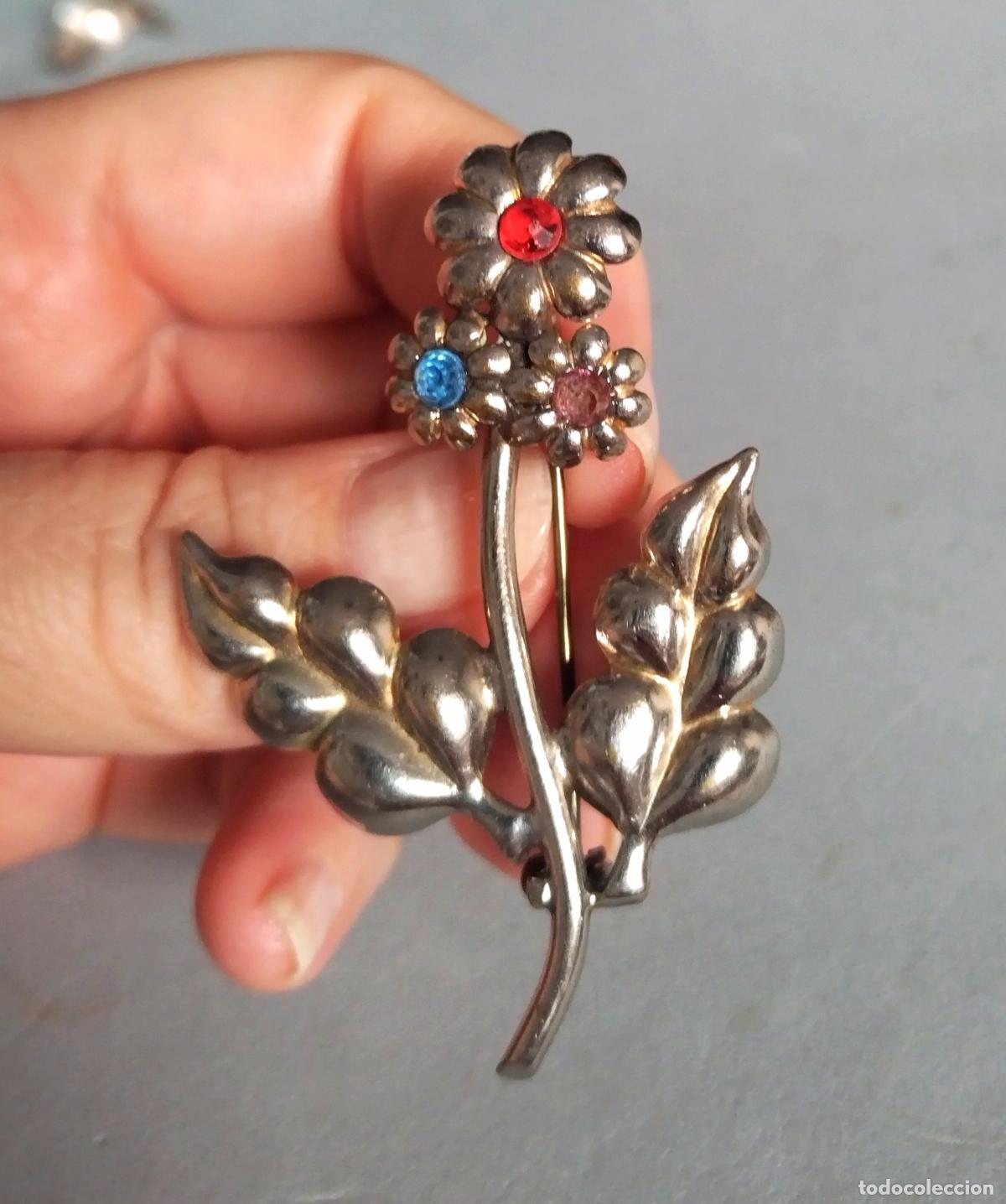 Joyeria: Antiguo broche flor. - Foto 5
