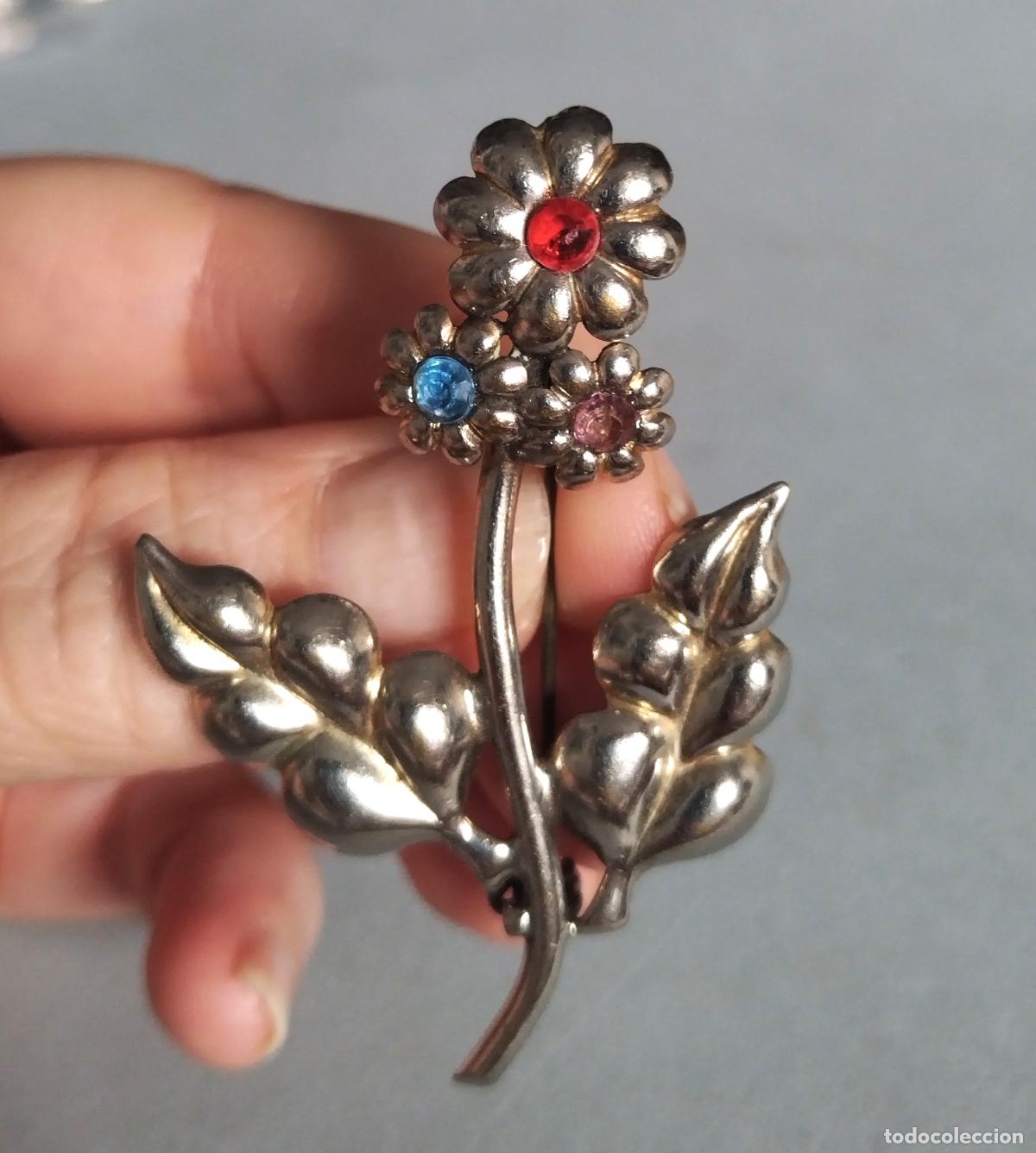 Joyeria: Antiguo broche flor.