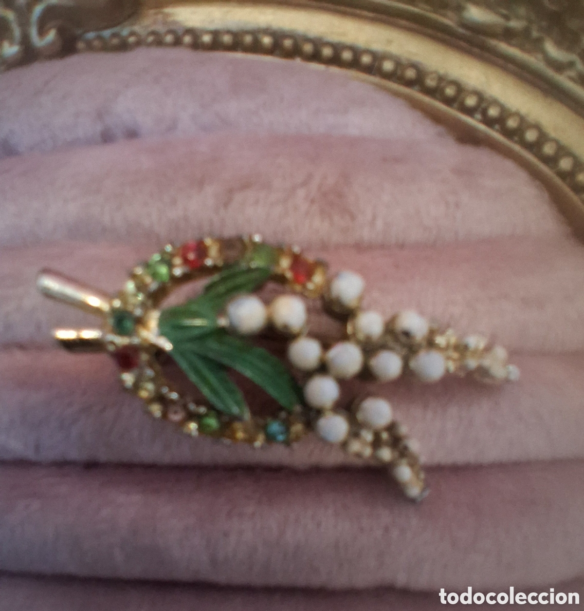 Joyeria: Broche amulero brezo de la suerte 1950